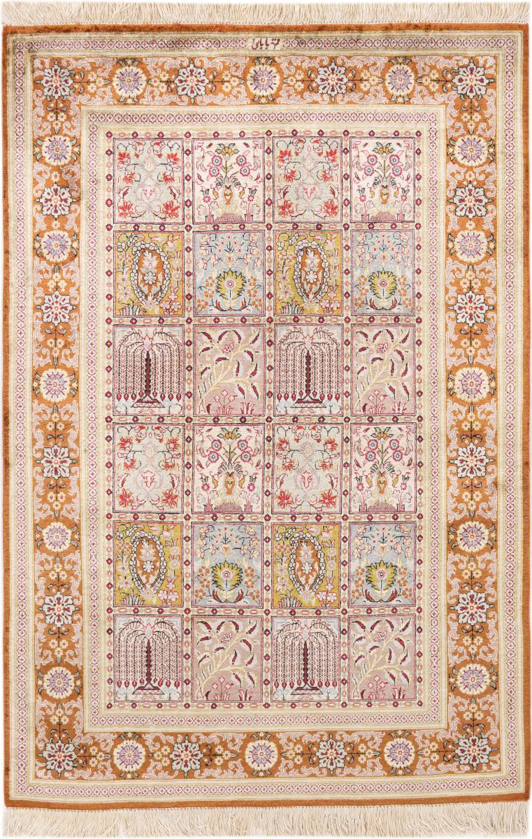 Alfombra persa Ghom de Seda 150x100 150x100, Alfombra persa Anudado a mano