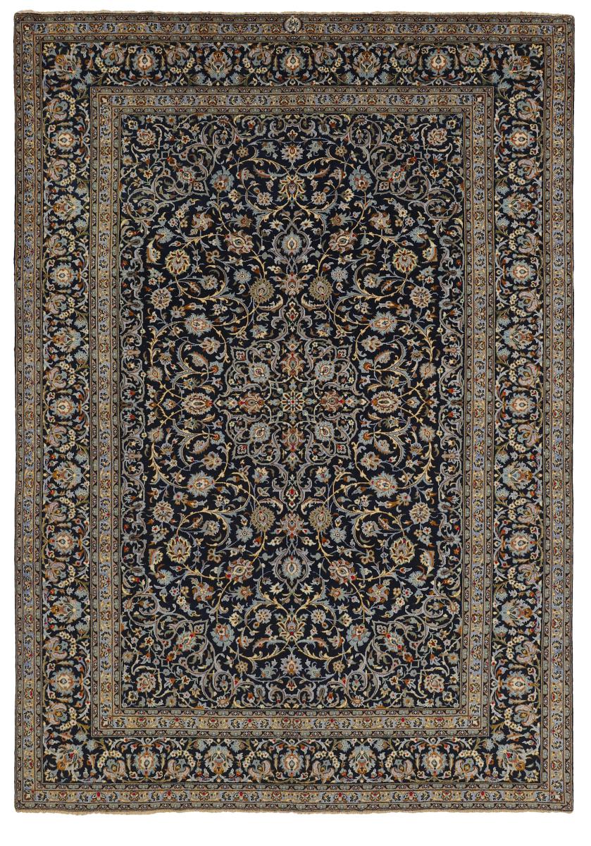 Persisk tæppe Keshan 346x242 346x242, Persisk tæppe Knyttet i hånden