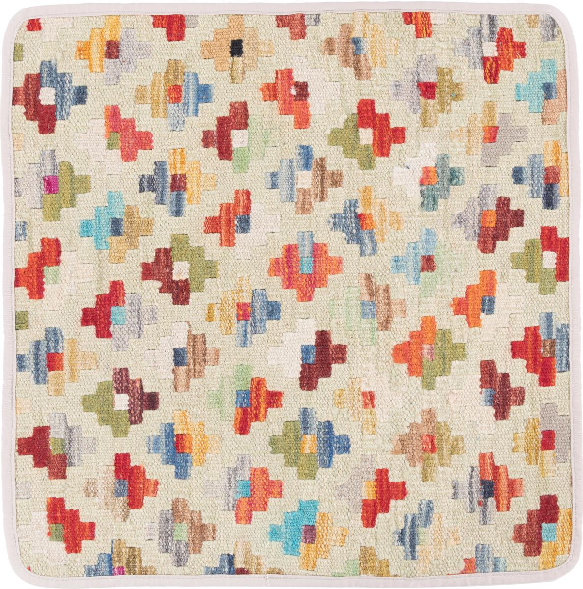 Afghan rug Kilim Afghan Cushion Cover 50x50 50x50, Persian Rug Knotted by hand