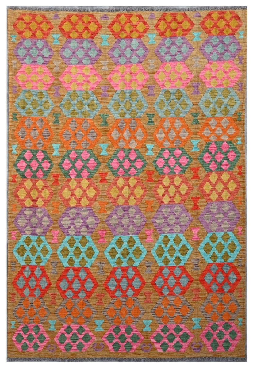 Afghan rug Kilim Afghan 8'2"x5'8" 8'2"x5'8", Persian Rug Woven by hand