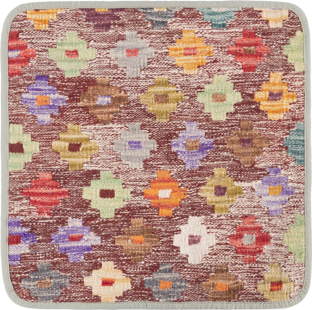 Afghan rug Kilim Afghan Cushion Cover 45x45 45x45, Persian Rug Knotted by hand