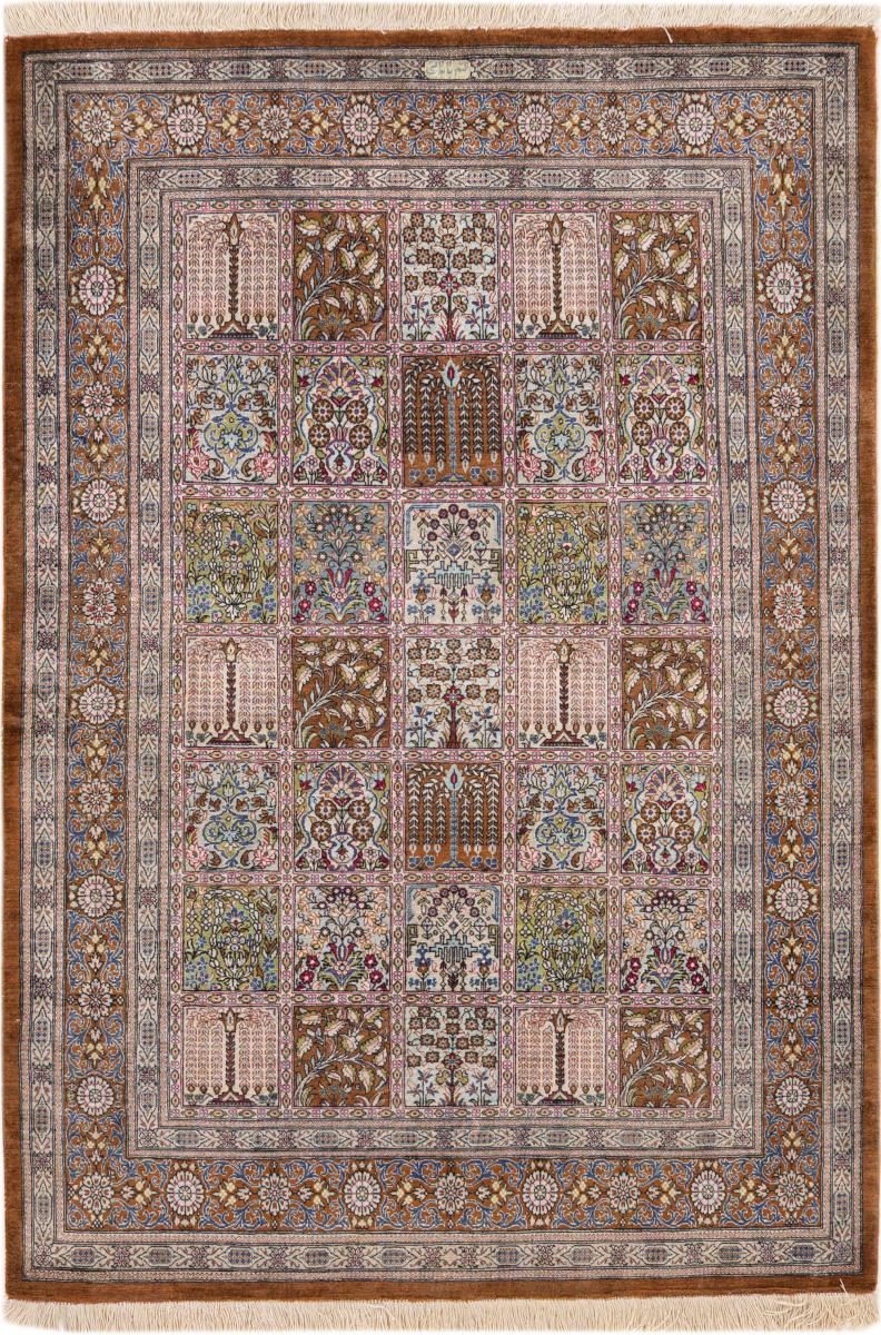 Alfombra persa Ghom de Seda 143x98 143x98, Alfombra persa Anudado a mano