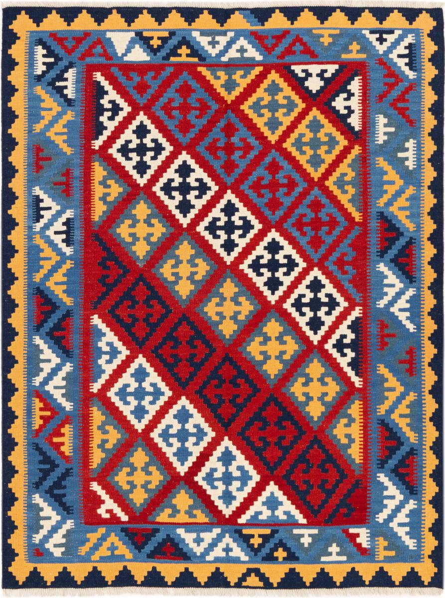 Alfombra persa Kilim Fars Ghashghai 197x151 197x151, Alfombra persa Tejido a mano