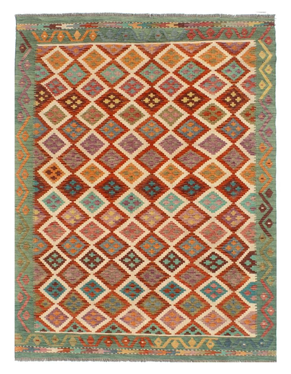 Afghan rug Kilim Afghan 8'0"x5'8" 8'0"x5'8", Persian Rug Woven by hand