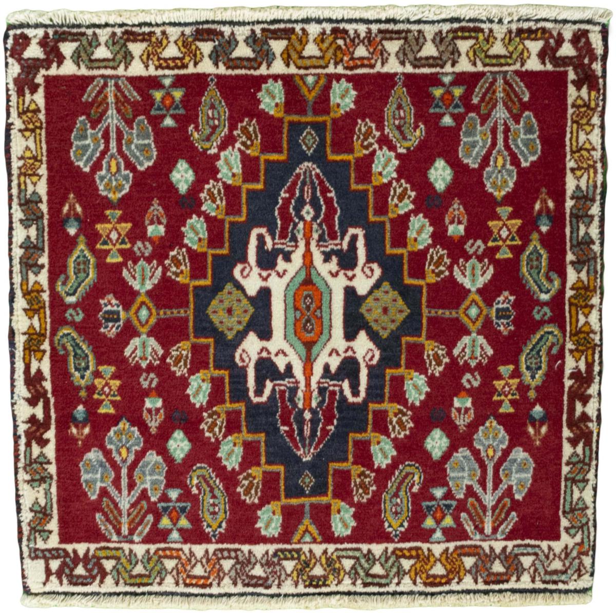 Tapis persan Shiraz 61x63 61x63, Tapis persan Noué à la main