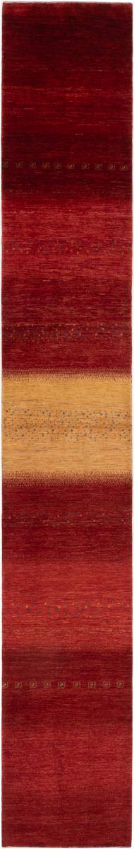Persian Rug Persian Gabbeh Loribaft Atash 17'8"x2'9" 17'8"x2'9", Persian Rug Knotted by hand