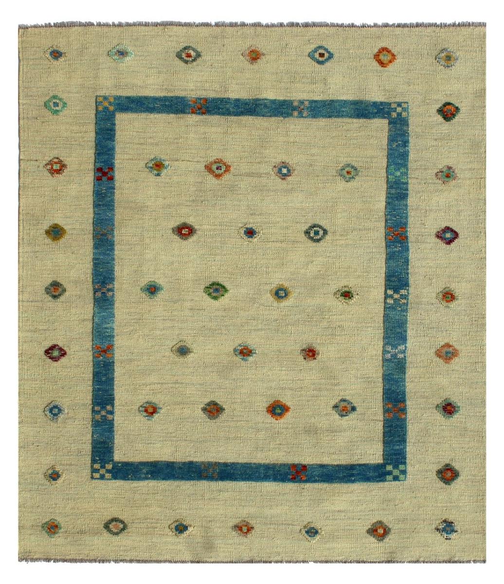 Alfombra afgana Kilim Afghan Nimbaft Edition 185x151 185x151, Alfombra persa Tejido a mano