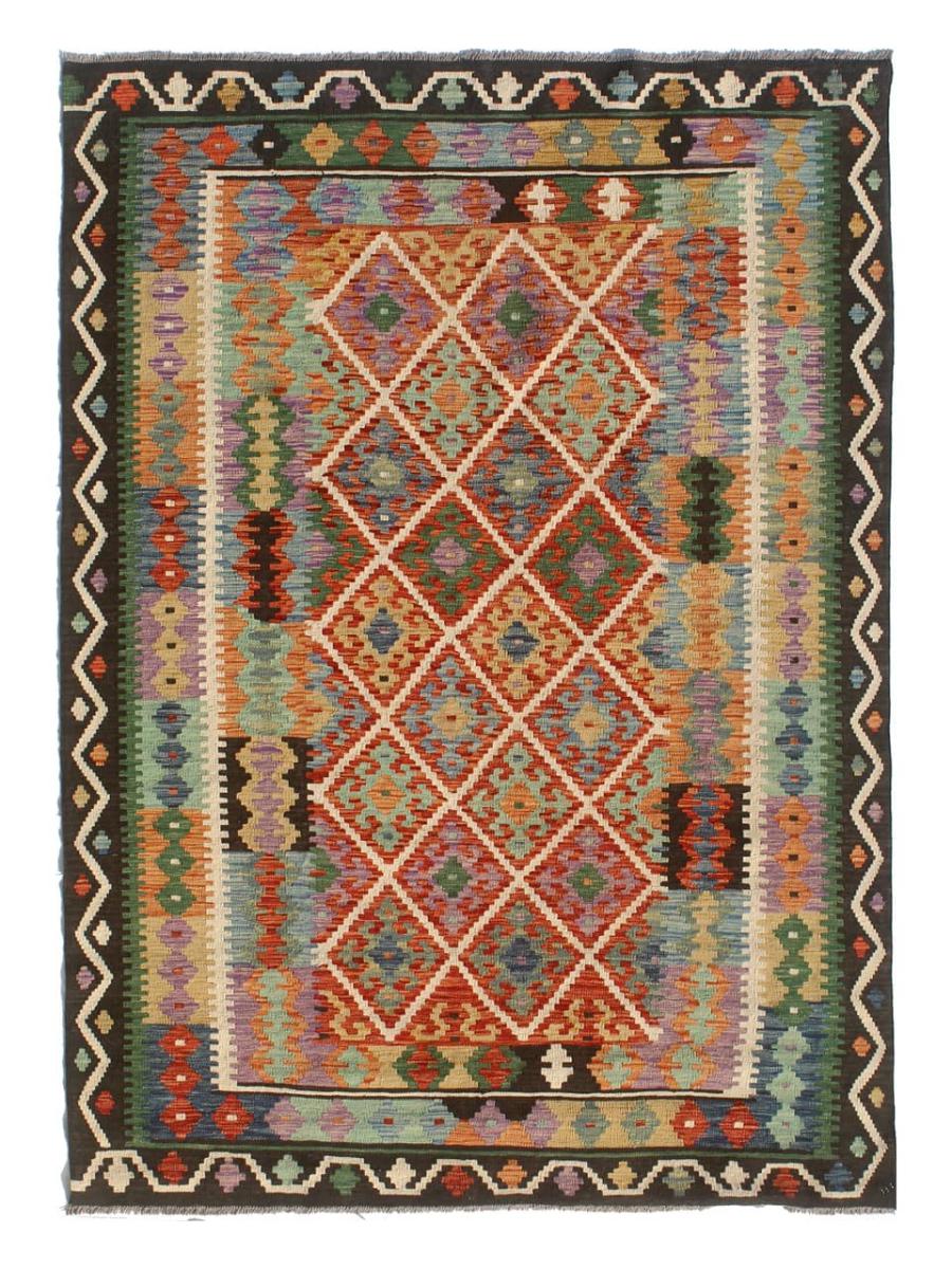 Afghan rug Kilim Afghan 7'9"x5'10" 7'9"x5'10", Persian Rug Woven by hand