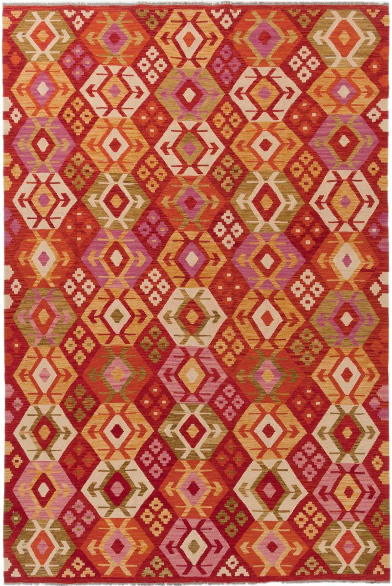 Tapis afghan Kilim Afghan 307x206 307x206, Tapis persan Tissé à la main