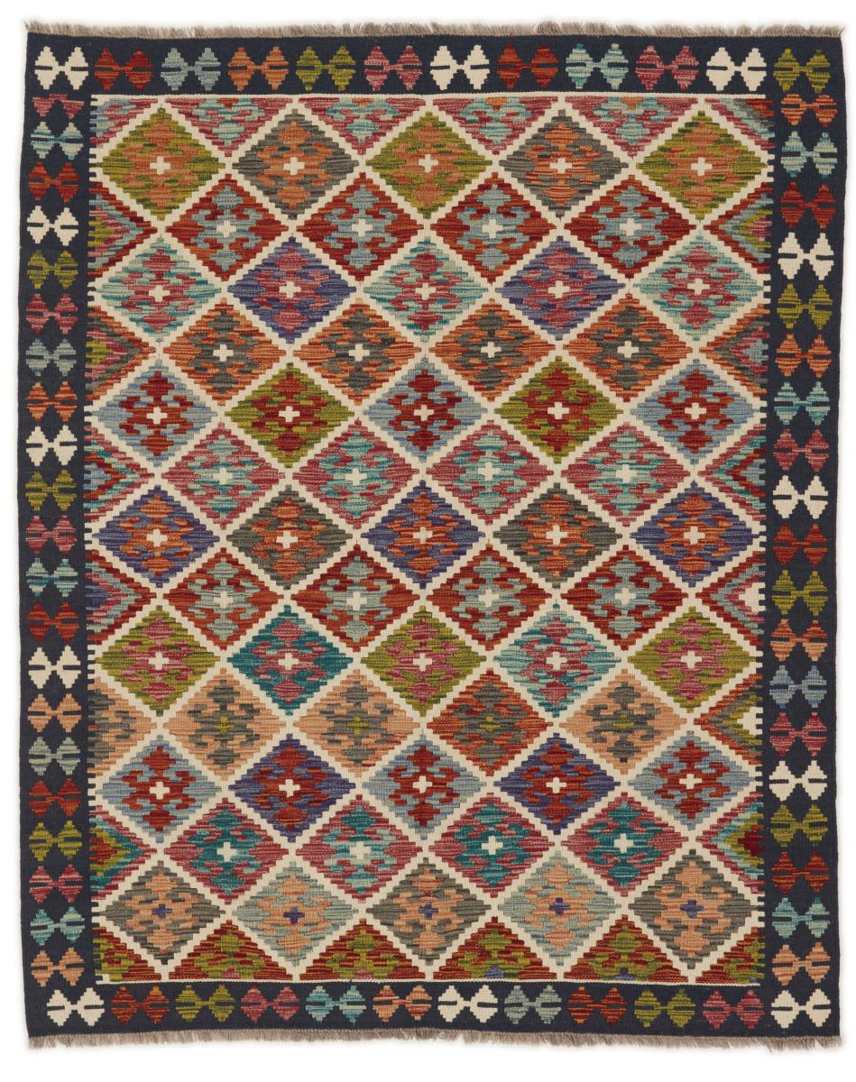 Afghansk tæppe Kelim Afghan 197x163 197x163, Persisk tæppe Håndvævet