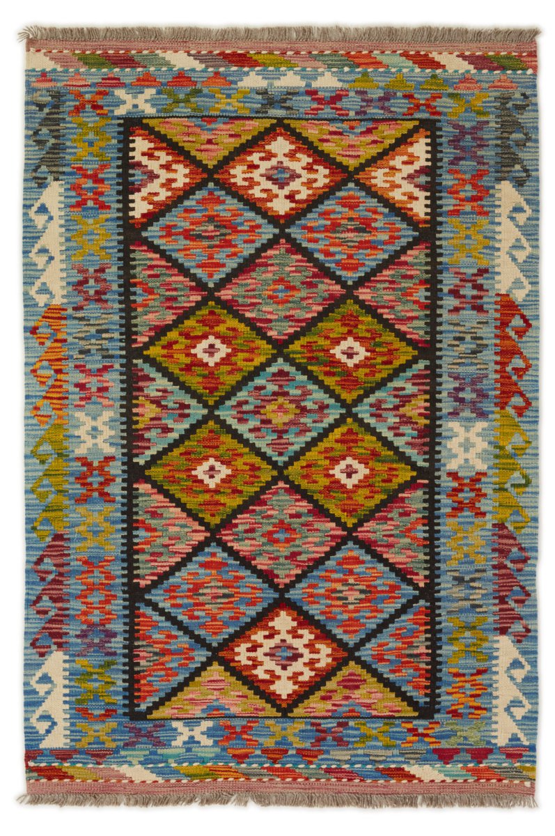 Tapis afghan Kilim Afghan 147x101 147x101, Tapis persan Tissé à la main