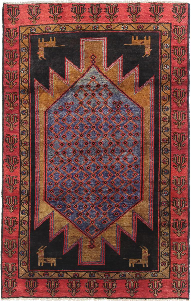 Persisk tæppe Sandjan 192x122 192x122, Persisk tæppe Knyttet i hånden