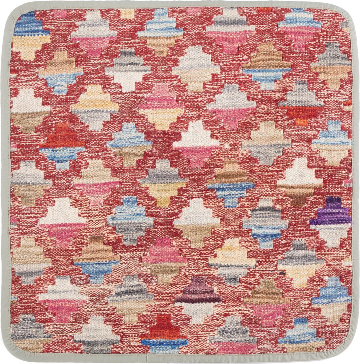 Afghan rug Kilim Afghan Cushion Cover 45x45 45x45, Persian Rug Knotted by hand