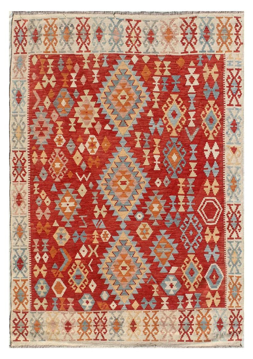 Afghan rug Kilim Afghan 8'1"x5'7" 8'1"x5'7", Persian Rug Woven by hand