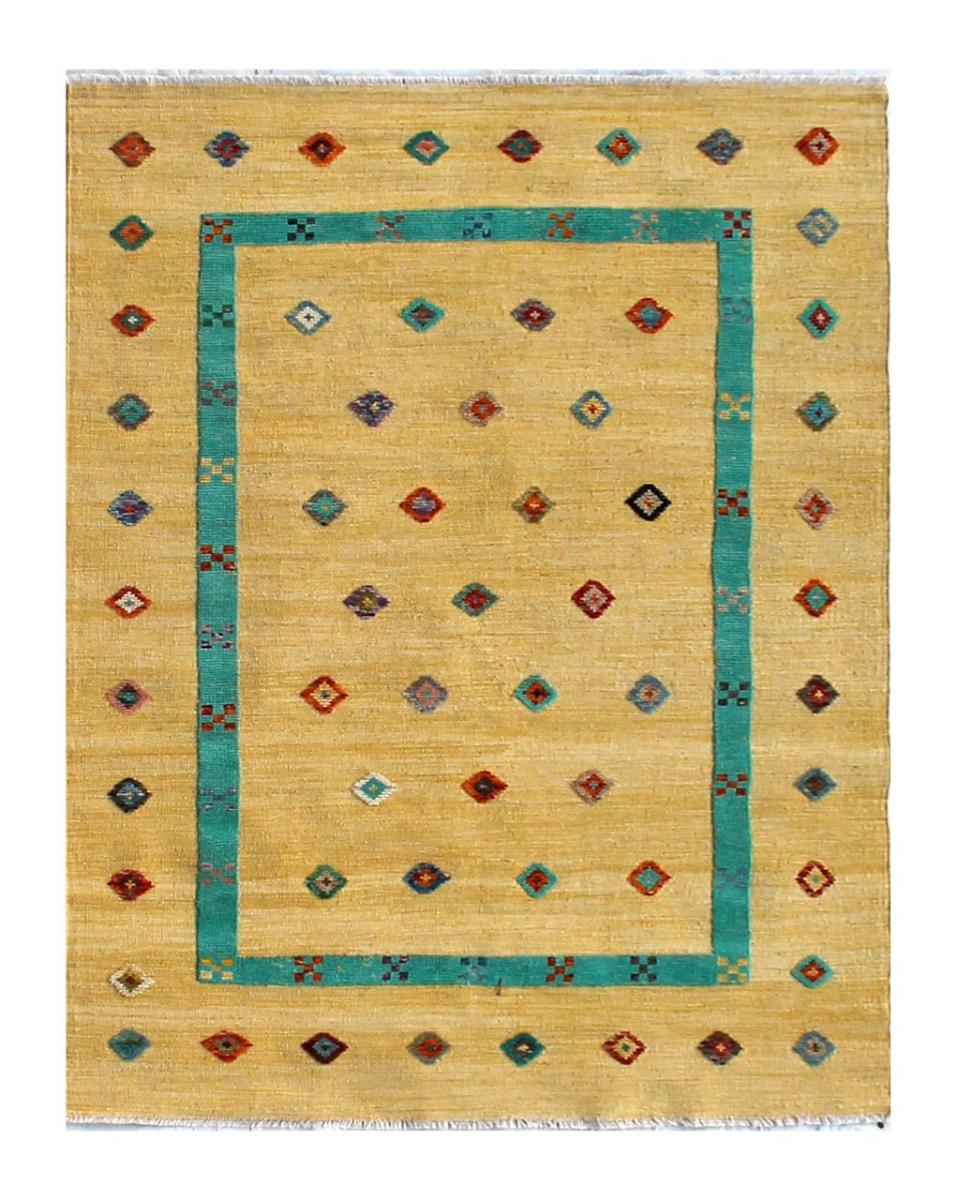Alfombra afgana Kilim Afghan Nimbaft Edition 197x152 197x152, Alfombra persa Tejido a mano