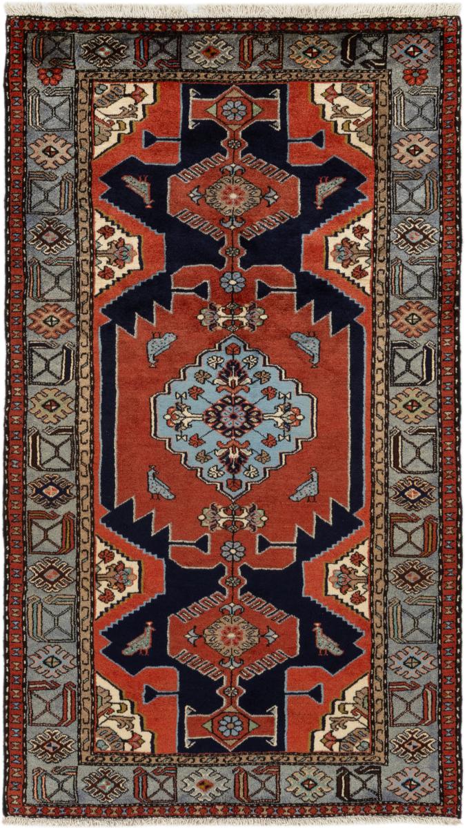 Persisk tæppe Khamseh 219x128 219x128, Persisk tæppe Knyttet i hånden