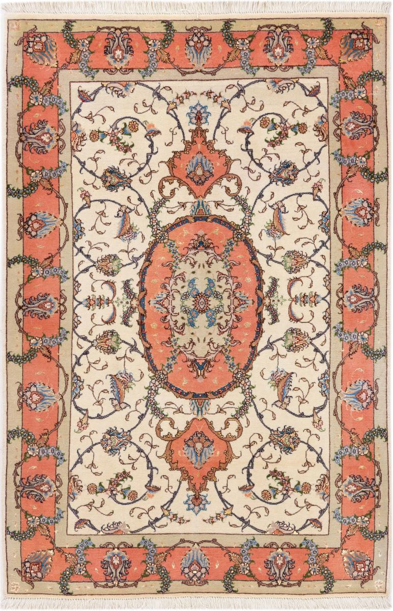 Persisk tæppe Tabriz 50Raj 144x100 144x100, Persisk tæppe Knyttet i hånden