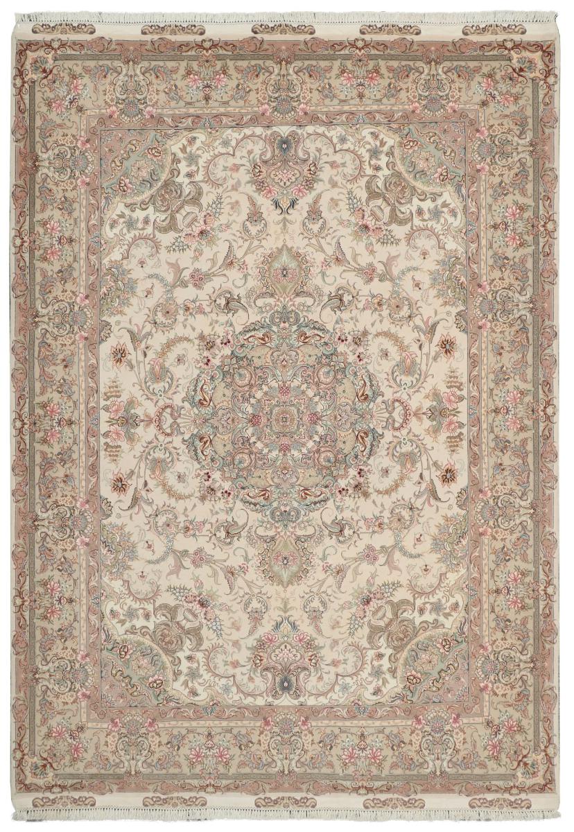 Persisk matta Tabriz 70Raj Silkesvarp 211x149 211x149, Persisk matta Knuten för hand