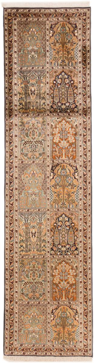 Tappeto indiano Cachemire di Seta 312x79 312x79, Tappeto persiano Annodato a mano