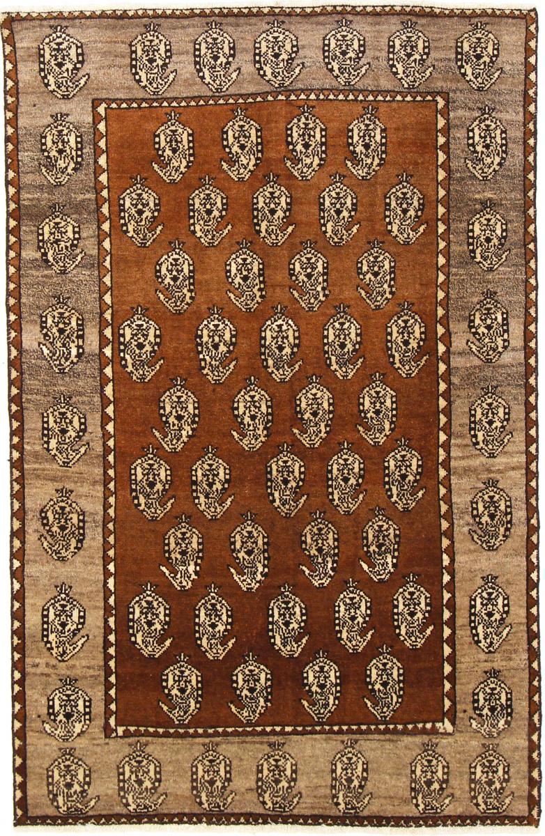 Tapete persa Ghashghai 182x116 182x116, Tapete persa Atado à mão