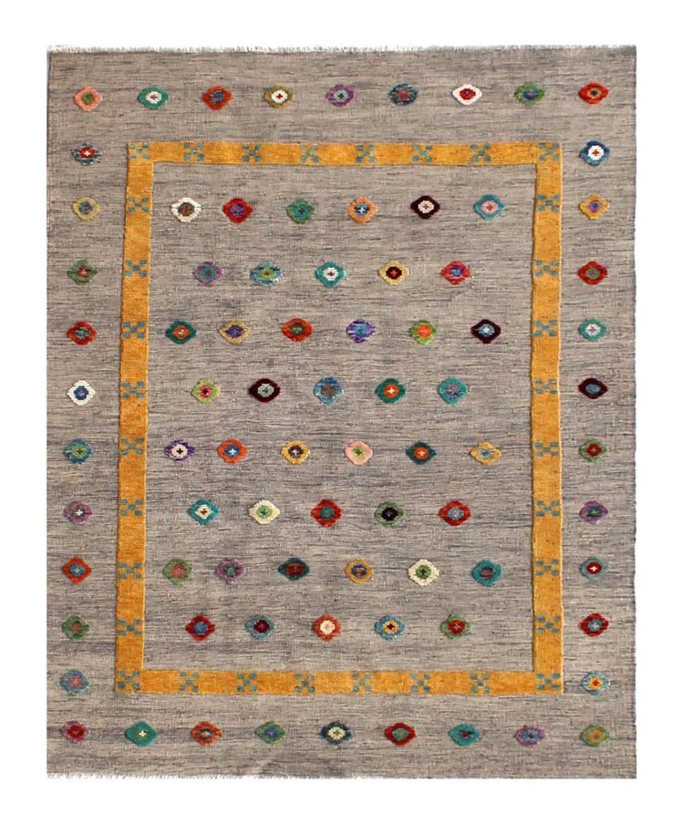 Alfombra afgana Kilim Afghan Nimbaft Edition 198x154 198x154, Alfombra persa Tejido a mano