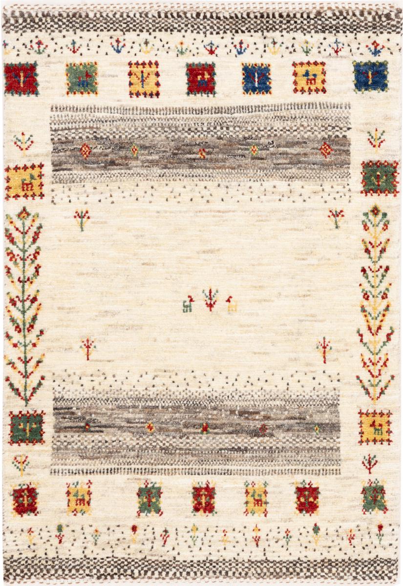 Tapete persa Persa Gabbeh Loribaft Tabiibaft 89x59 89x59, Tapete persa Atado à mão