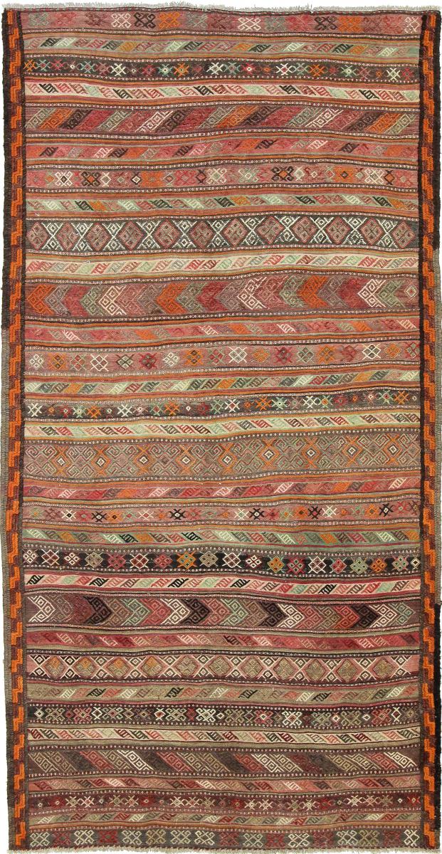 Persisk tæppe Kelim Fars 305x157 305x157, Persisk tæppe Håndvævet