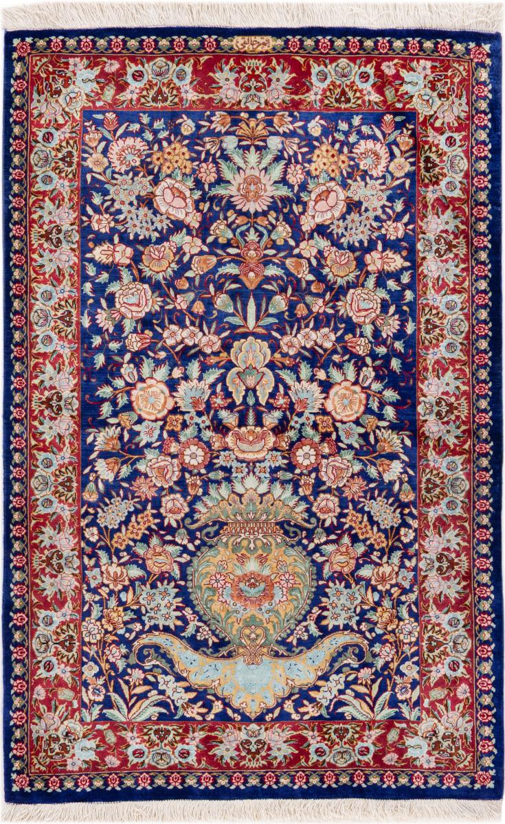 Persisk tæppe Ghom Silke 120x77 120x77, Persisk tæppe Knyttet i hånden