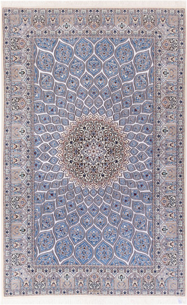 Tapis persan Naïn 6La 244x156 244x156, Tapis persan Noué à la main