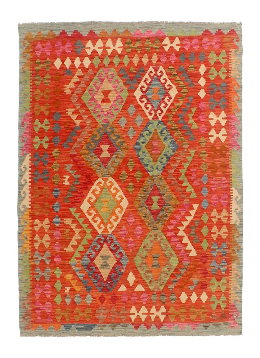 Afghan rug Kilim Afghan 6'11"x5'0" 6'11"x5'0", Persian Rug Woven by hand
