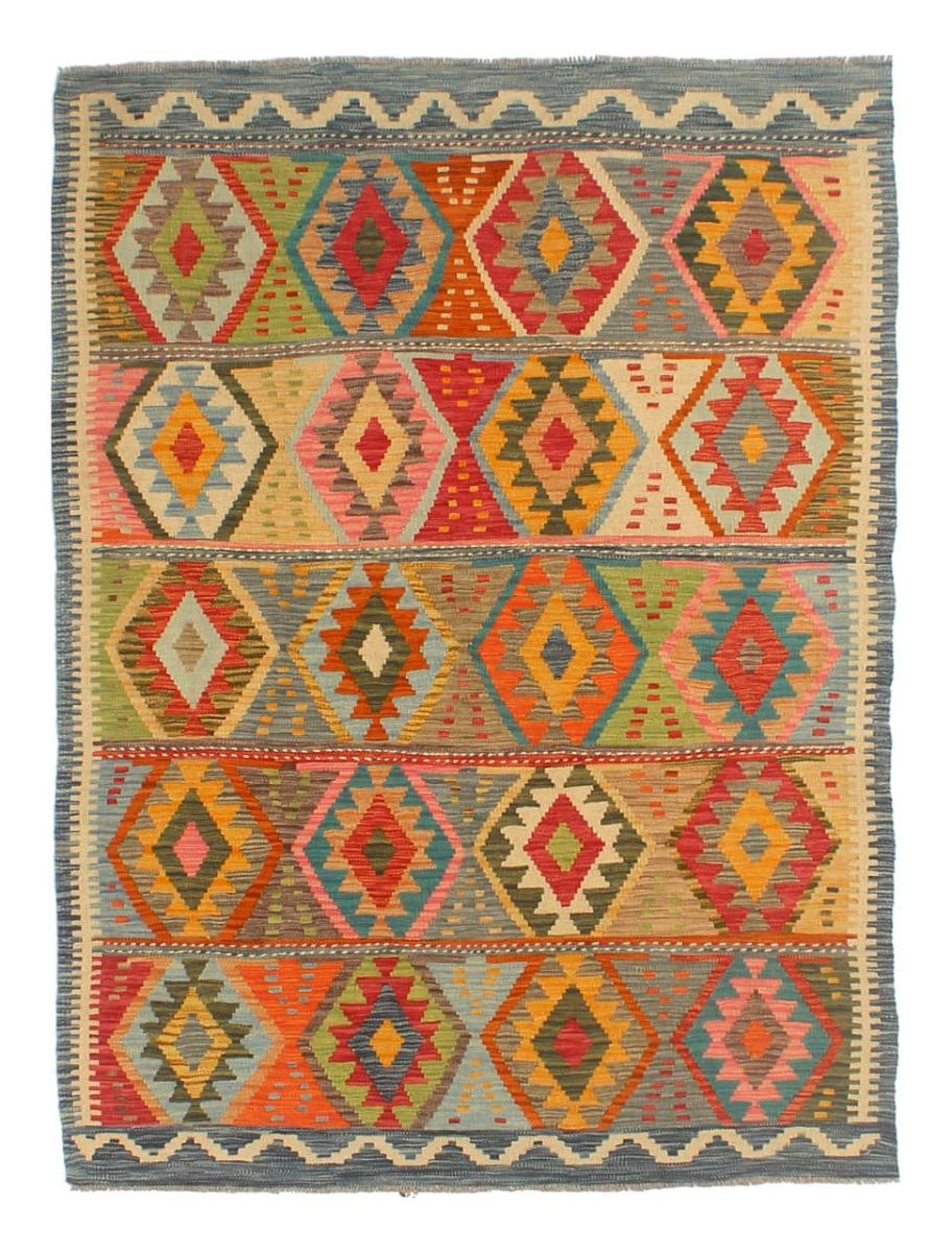 Afghan rug Kilim Afghan 6'6"x5'0" 6'6"x5'0", Persian Rug Woven by hand
