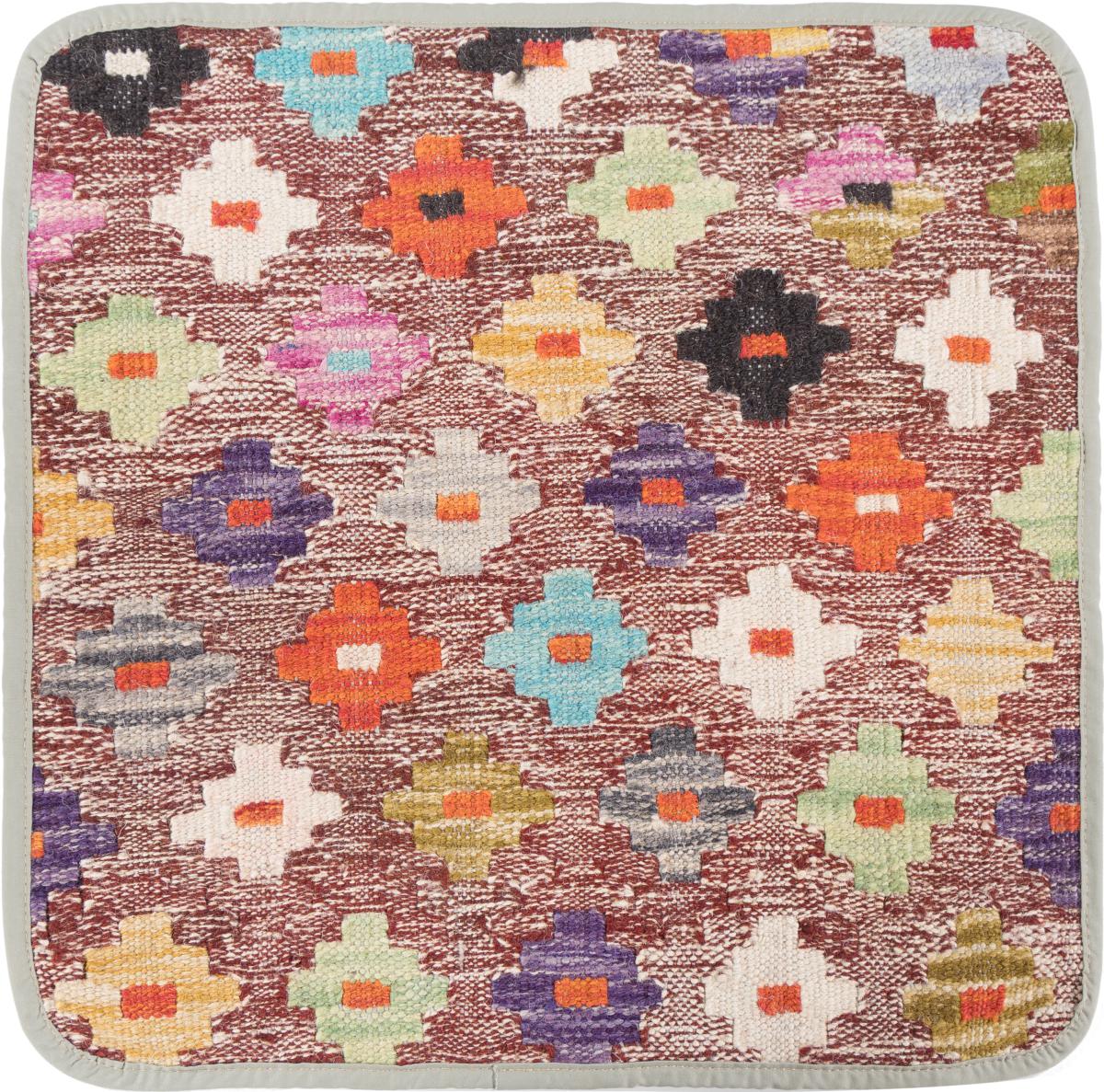 Afghanischer Teppich Kelim Afghan Kissenbezug 1'6"x1'6" 1'6"x1'6", Perserteppich Handgeknüpft