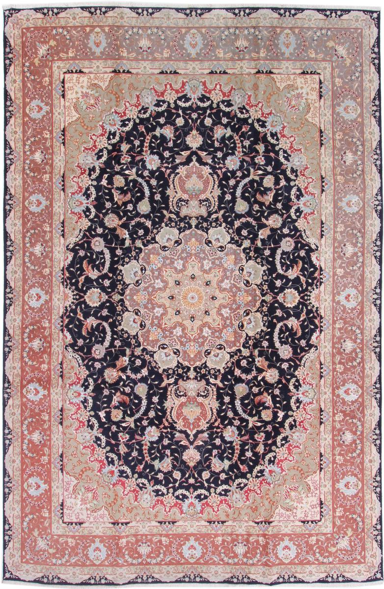 Tapete persa Tabriz 50Raj Fio de Seda 299x197 299x197, Tapete persa Atado à mão