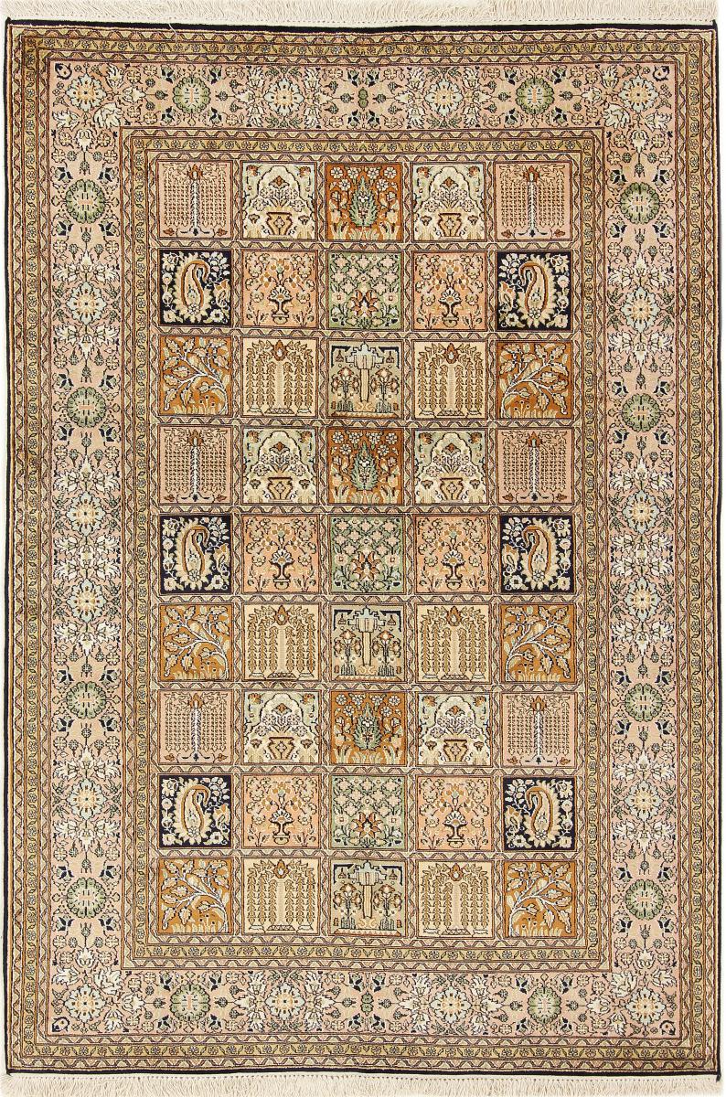 Tapete indiano Kashmir Seda 183x126 183x126, Tapete persa Atado à mão