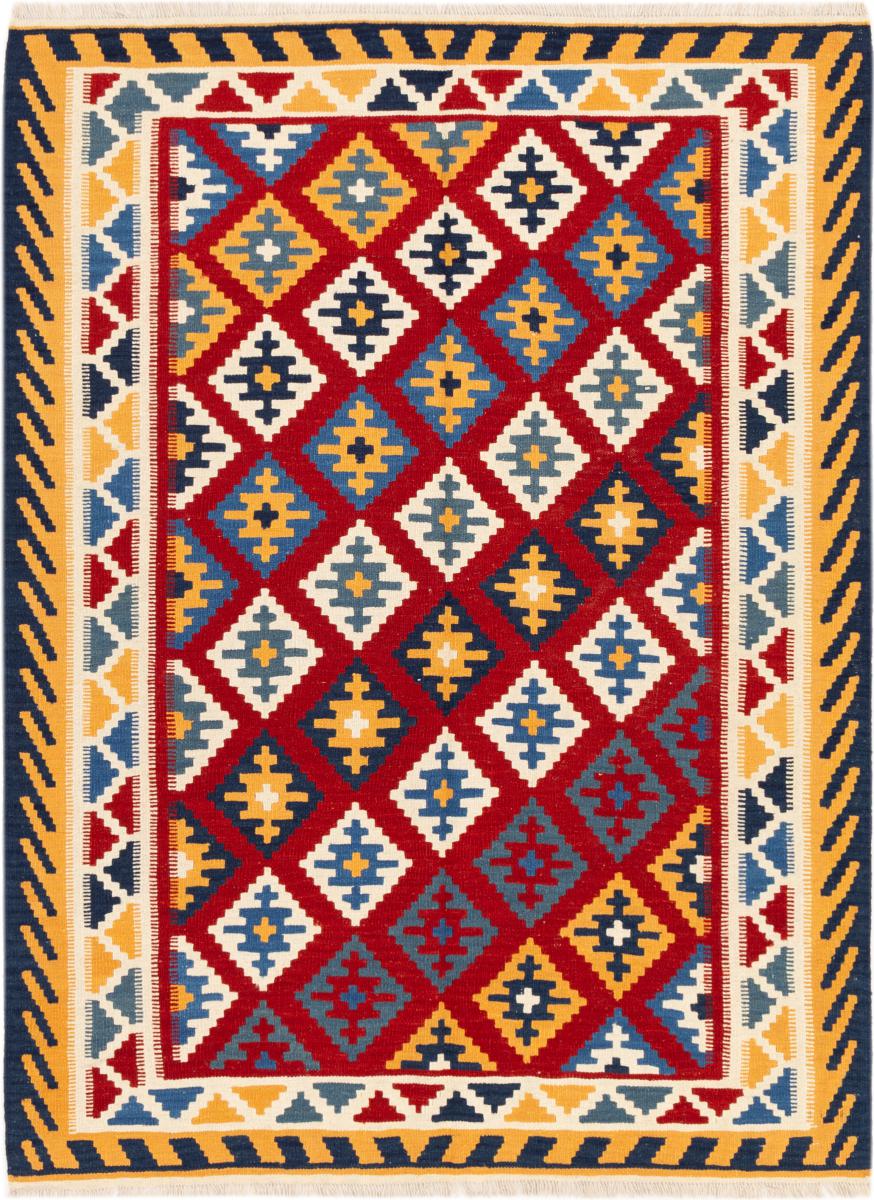 Tapis persan Kilim Fars Ghashghai 204x154 204x154, Tapis persan Tissé à la main