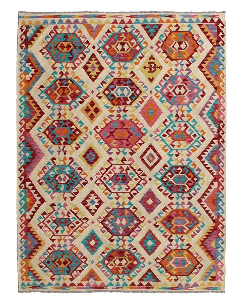 Tapis afghan Kilim Afghan Kaudani 293x200 293x200, Tapis persan Tissé à la main