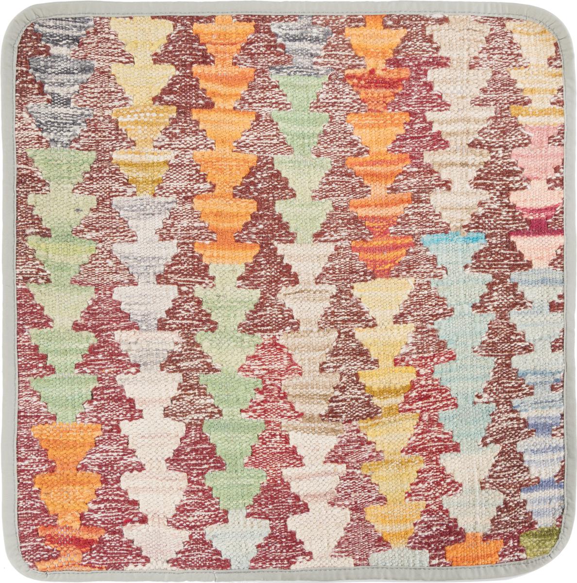 Afghan rug Kilim Afghan Cushion Cover 45x45 45x45, Persian Rug Knotted by hand