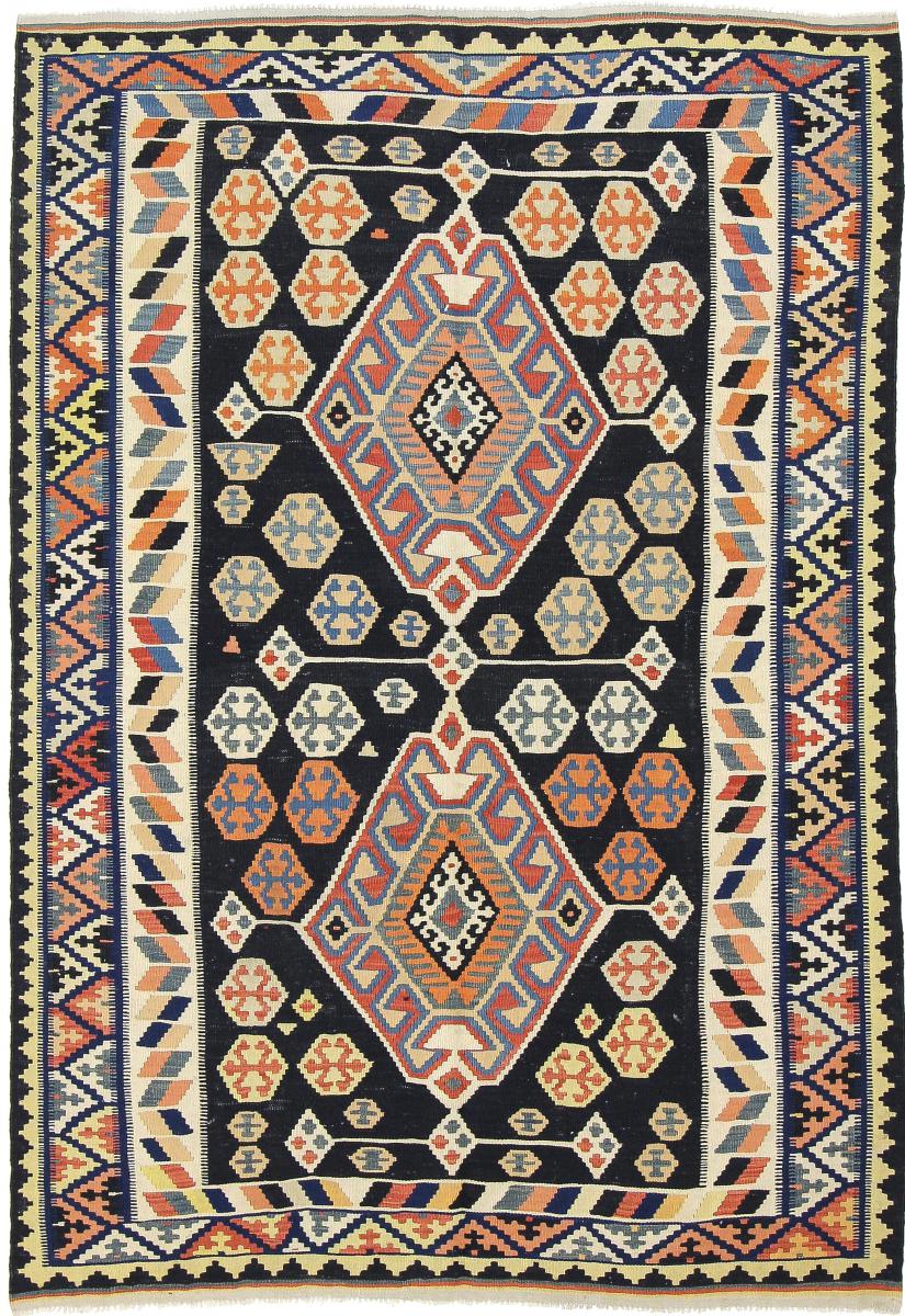 Tapete persa Kilim Fars 221x151 221x151, Tapete persa Tecido à mão