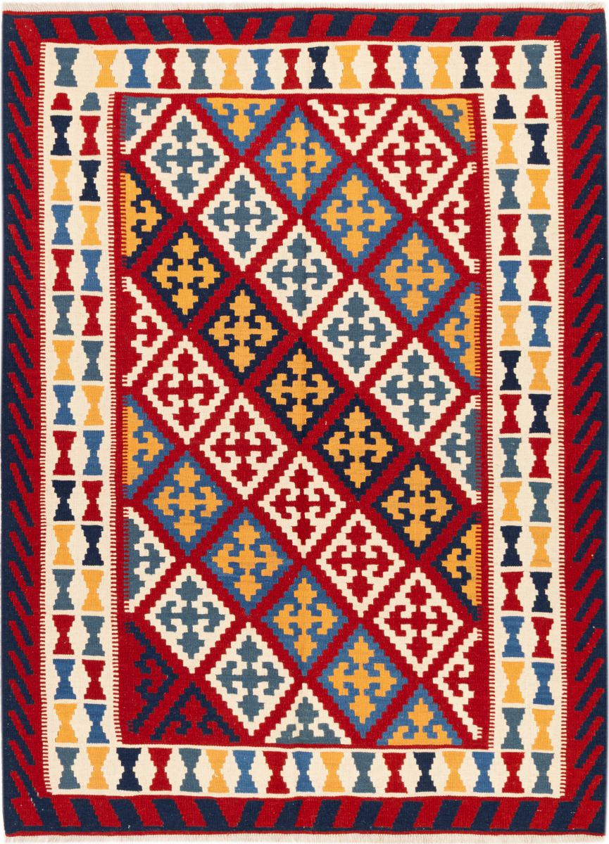 Tapis persan Kilim Fars Ghashghai 219x161 219x161, Tapis persan Tissé à la main