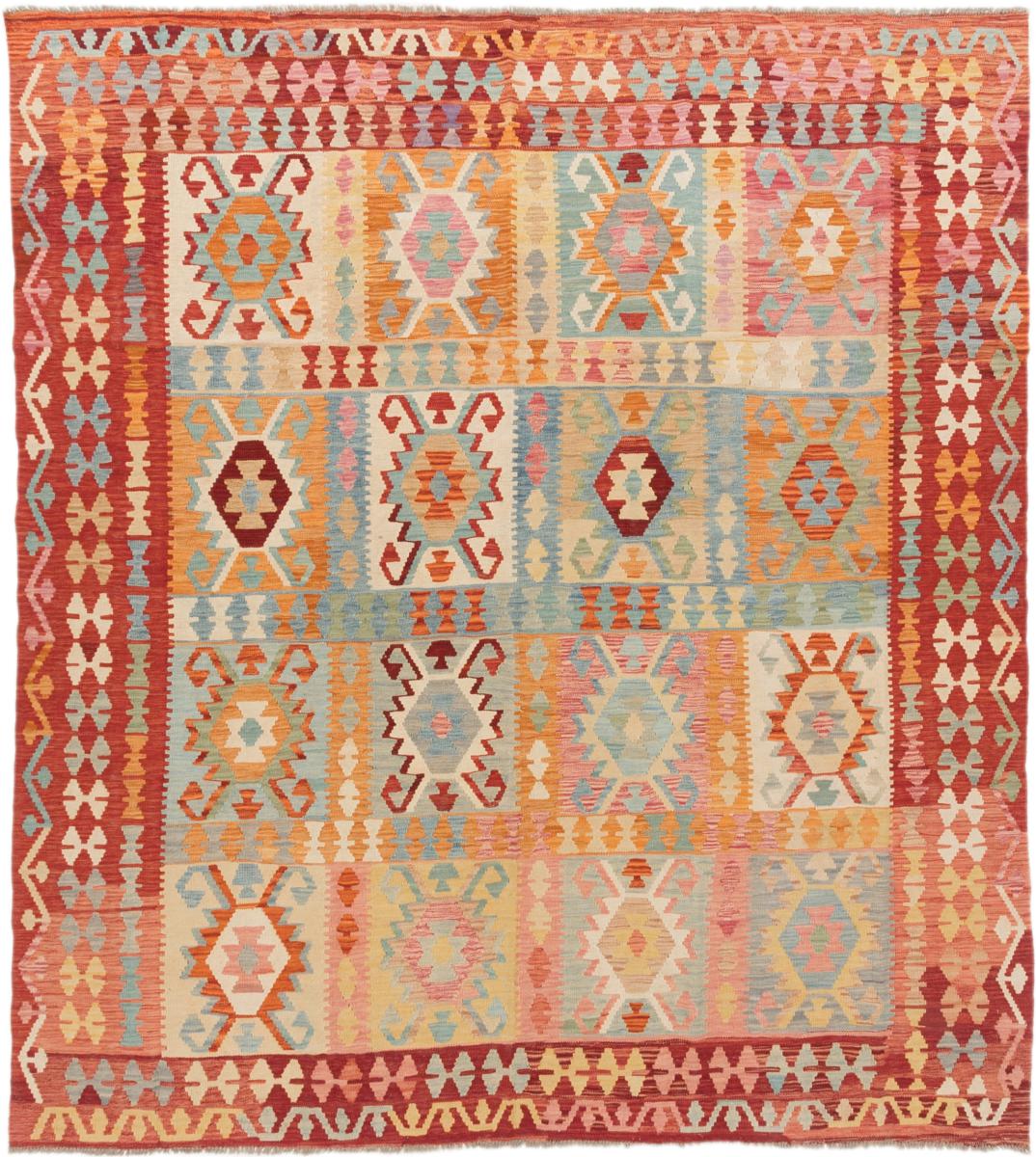 Tapete afegão Kilim Afegão 284x257 284x257, Tapete persa Tecido à mão