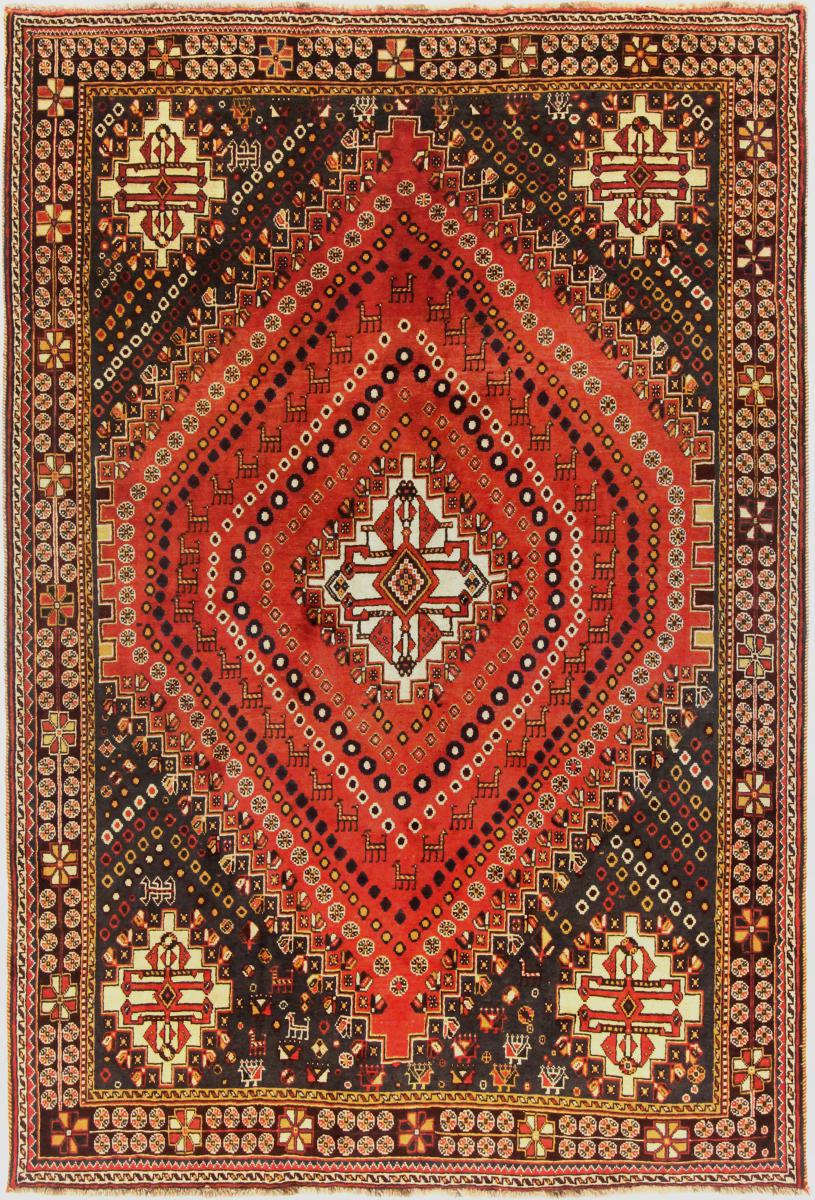 Persisk tæppe Ghashghai 255x172 255x172, Persisk tæppe Knyttet i hånden