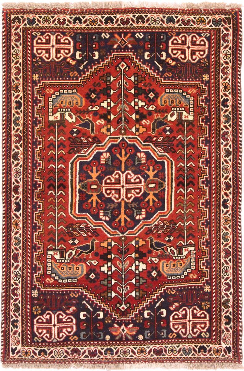 Persisk tæppe Shiraz 154x106 154x106, Persisk tæppe Knyttet i hånden