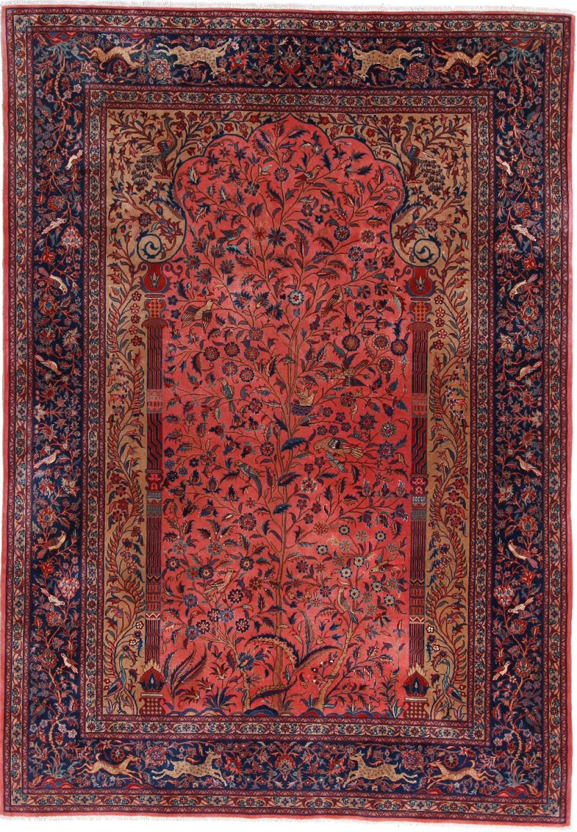 Persian Rug Keshan 7'11"x5'8" 7'11"x5'8", Persian Rug Knotted by hand