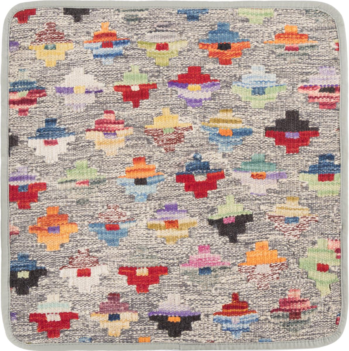 Afghan rug Kilim Afghan Cushion Cover 45x45 45x45, Persian Rug Knotted by hand