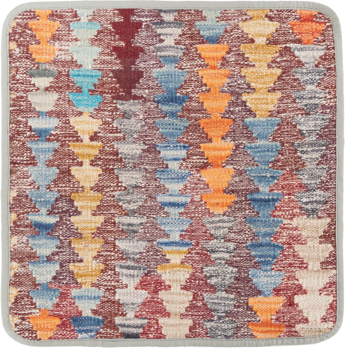 Afghan rug Kilim Afghan Cushion Cover 45x45 45x45, Persian Rug Knotted by hand