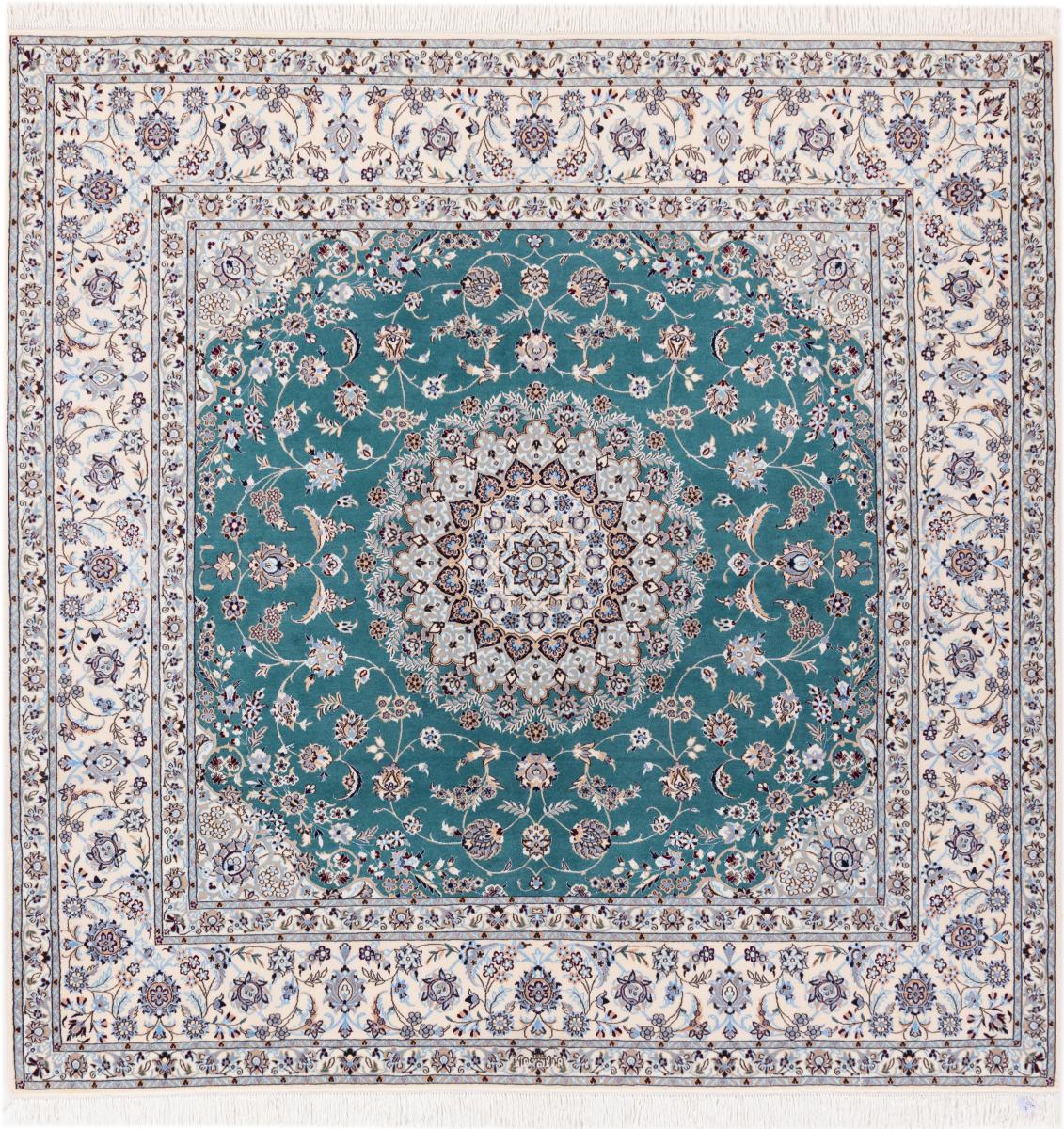 Persian rug Nain 6La 6'9"x6'9" 6'9"x6'9", Persian rug Hand-knotted