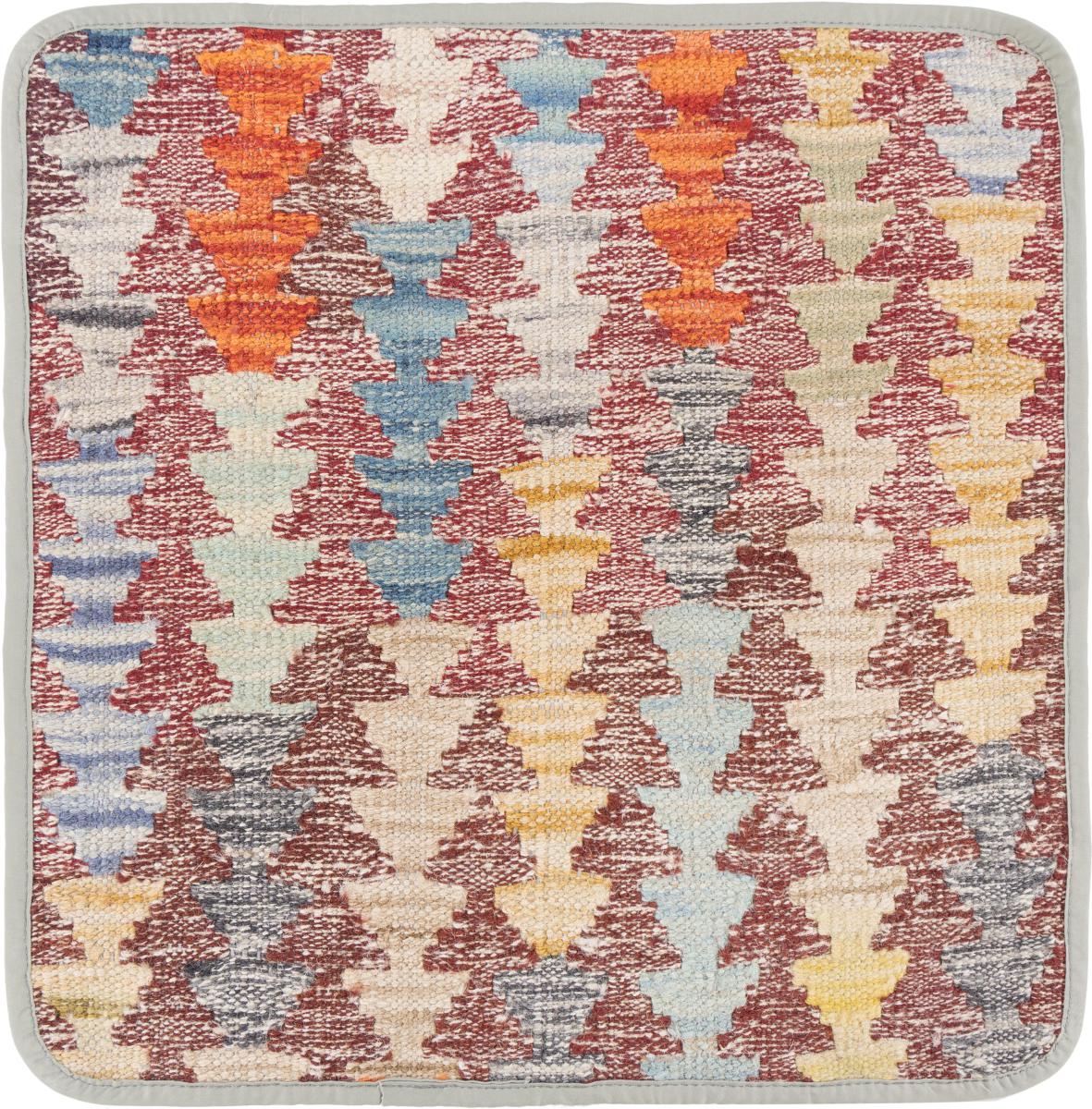 Afghan rug Kilim Afghan Cushion Cover 45x45 45x45, Persian Rug Knotted by hand