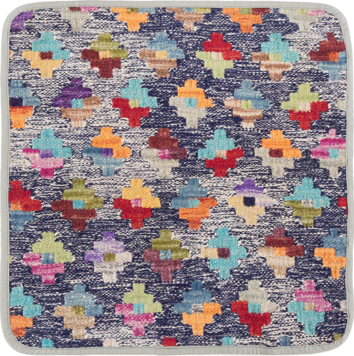 Afghan rug Kilim Afghan Cushion Cover 45x45 45x45, Persian Rug Knotted by hand