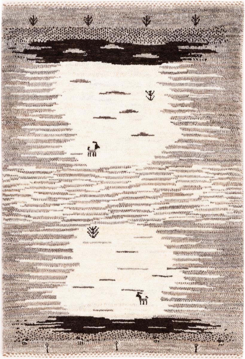 Tapete persa Persa Gabbeh Loribaft Tabiibaft 94x65 94x65, Tapete persa Atado à mão