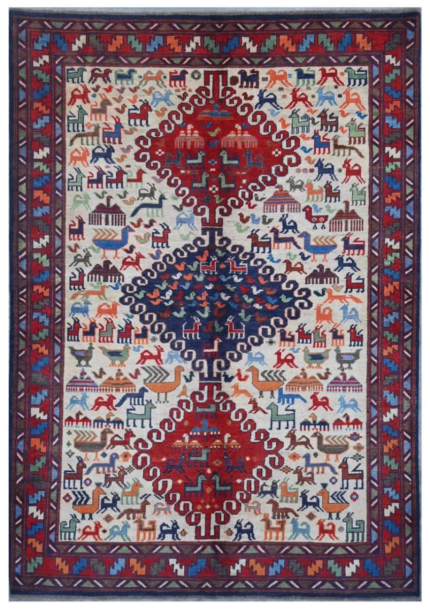 Tapis afghan Kazak Darya 248x169 248x169, Tapis persan Noué à la main
